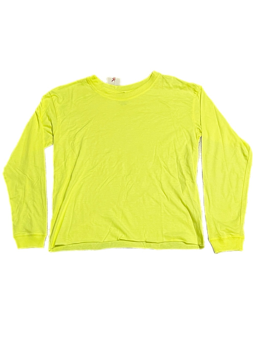 NWT Southern Spirit Women's Neon Yellow Long-Sleeve Crewneck Tee